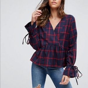 Asos oversized wrap top size us 12